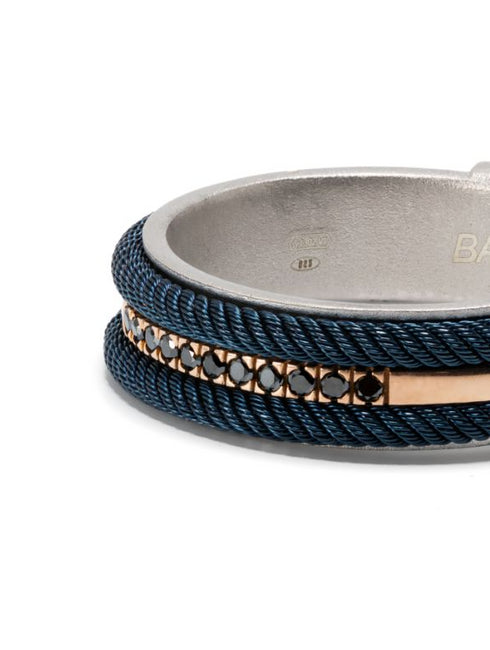 18kt rose gold and sterling silver diamond ring