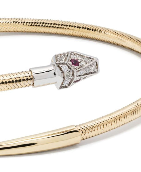 Pulsera Nobile de oro amarillo de 18 kt con diamantes y rubíes