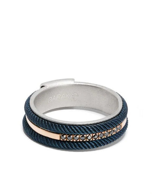 18kt rose gold and sterling silver diamond ring