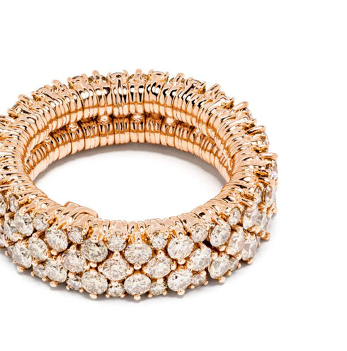 18kt rose gold diamond stretch ring