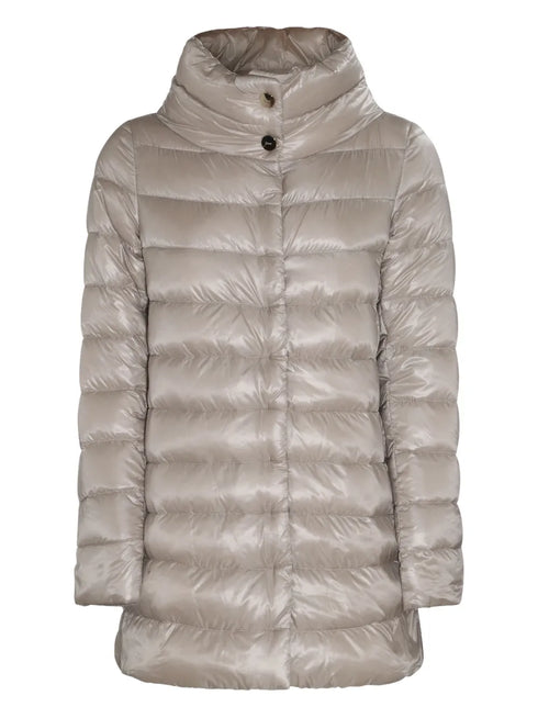 zipped padded coat