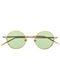 embossed round-frame tinted sunglasses