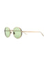 embossed round-frame tinted sunglasses