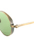 embossed round-frame tinted sunglasses
