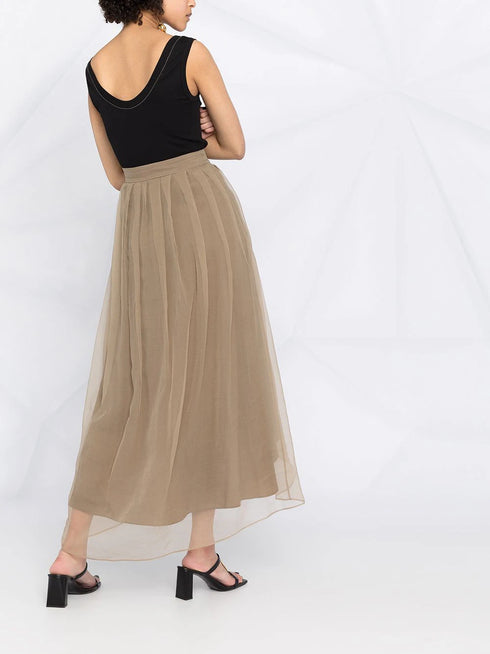 top sin mangas con cuello redondo