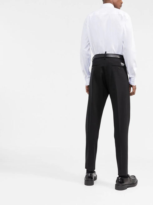 хлопковая рубашка с логотипом