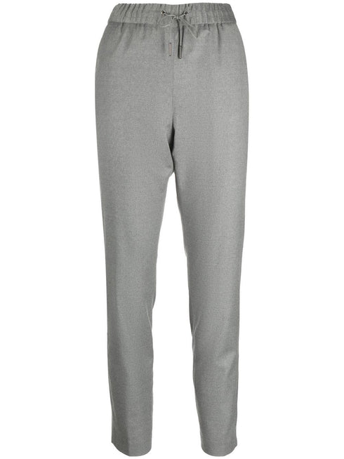 drawstring straight-leg trousers