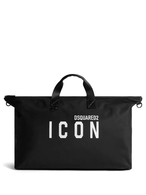 logo-print tote bag