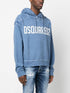 logo-print distressed hoodie