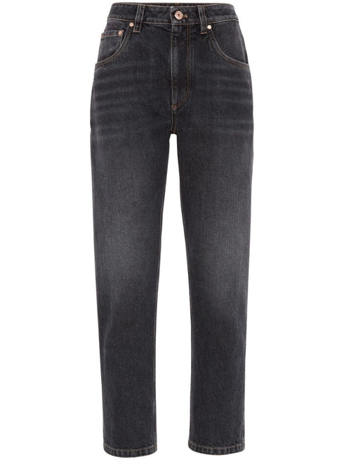 straight-leg cropped jeans