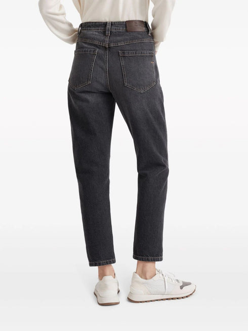 straight-leg cropped jeans