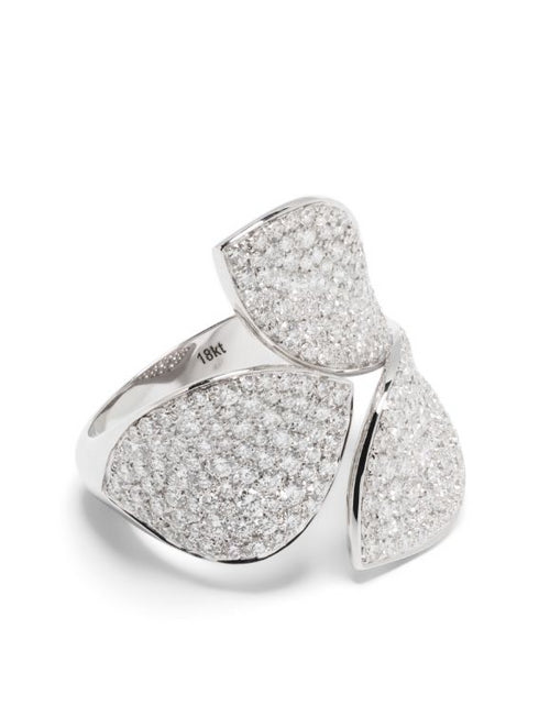 Anillo Giardini Segreti de oro blanco de 18 kt y diamantes