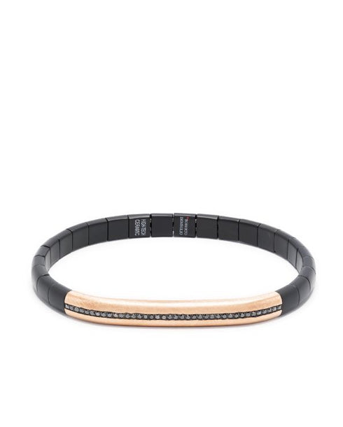 18kt rose gold black diamonds bracelet