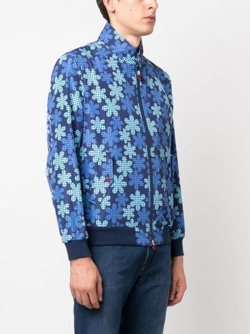 graphic-print bomber jacket