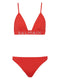 conjunto de bikini adornado con logotipo