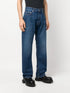 high-waist straight-leg jeans