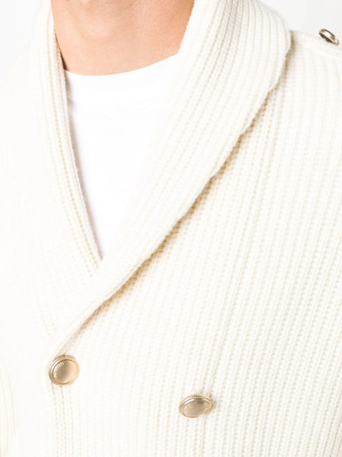 кардиган из смеси шерсти, связанный интарсией