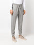 striped cashmere-blend track pants