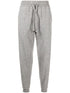 striped cashmere-blend track pants