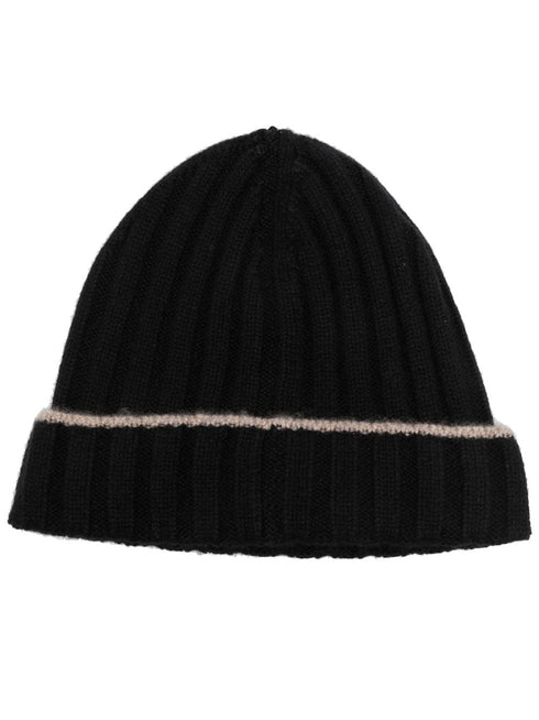 cashmere ribbed beanie