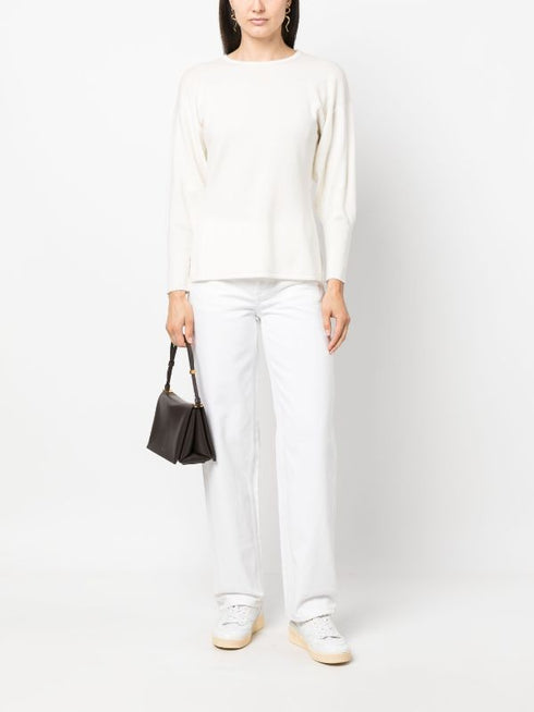 трикотажный джемпер с приталенными манжетами