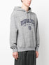 logo-print mélange-effect hoodie