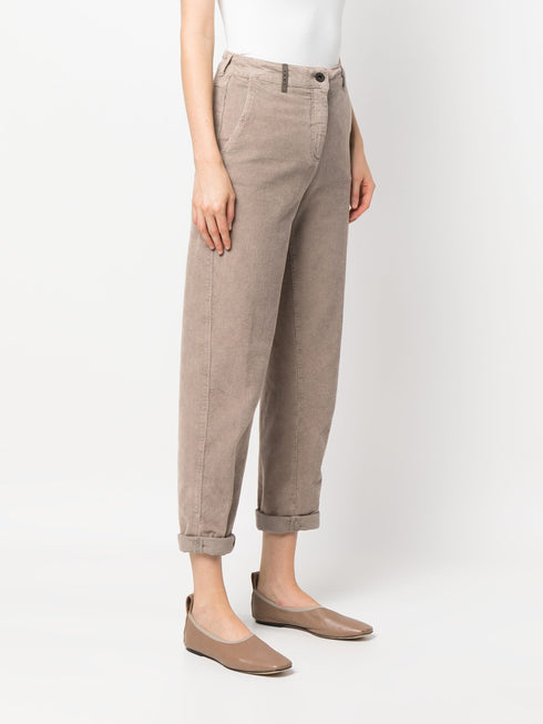 corduroy cropped trousers