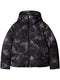 logo-jacquard puffer jacket