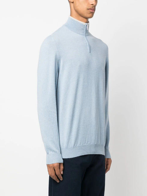 кашемировый джемпер Favonio с молнией в четверть