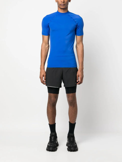 logo-print high-neck T-shirt