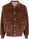 logo-patch corduroy jacket