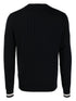 V-neck ribbed-knit virgin-wool jumper