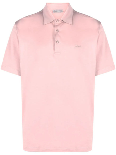 logo-embroidered cotton polo shirt
