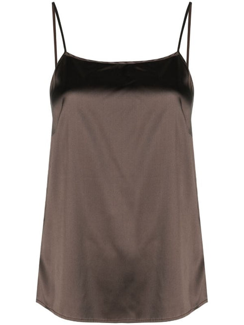 satin-weave tank top