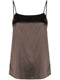 satin-weave tank top
