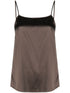 satin-weave tank top