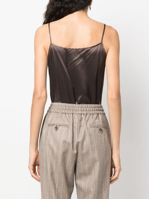 satin-weave tank top