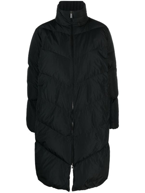 impermeable acolchado adornado con diamantes de imitación