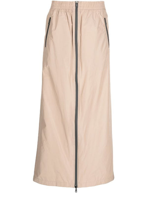 two-way zip-up maxi skirt