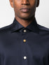 slim-cut cotton shirt