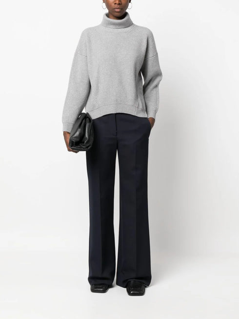 джемпер с высоким воротником из смеси шелка и шерсти