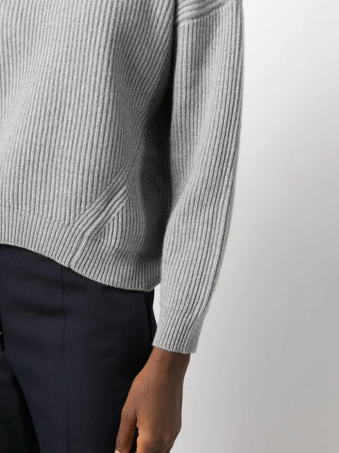 джемпер с высоким воротником из смеси шелка и шерсти