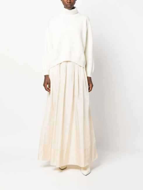 джемпер с водолазкой из смеси шелка и натуральной шерсти