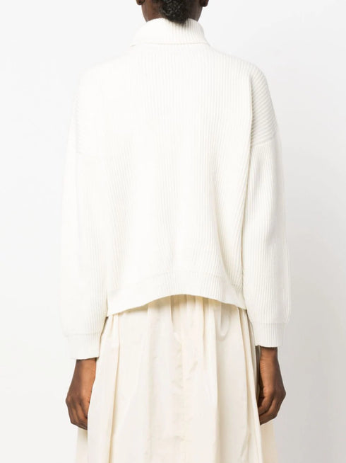 джемпер с водолазкой из смеси шелка и натуральной шерсти