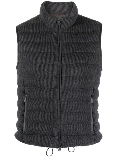 padded ribbed gilet
