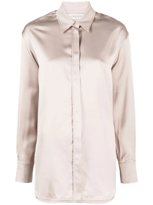 Batilda Boyfriend satin-finish shirt