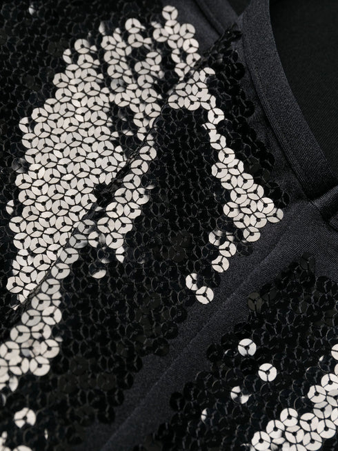 traje de baño de un solo hombro con lentejuelas