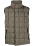zip-up quilted down gilet