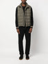 zip-up quilted down gilet