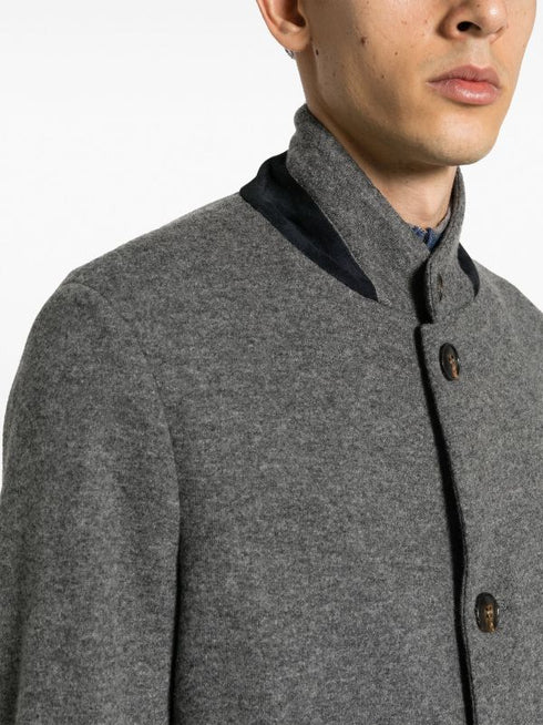 cashmere single-breasted coat